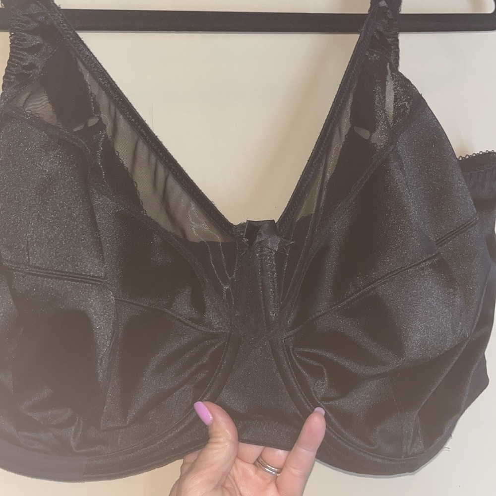 Goddess Black Full-Coverage Bra with Wide Straps size 40 M / preowned - Picture 4 of 8